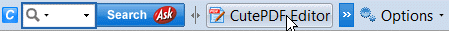 CutePDF Editor Toolbar