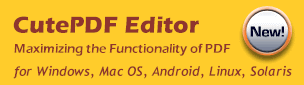 CutePDF Editor - Free PDF Editor, Free PDF Utilities, Edit PDF easily.